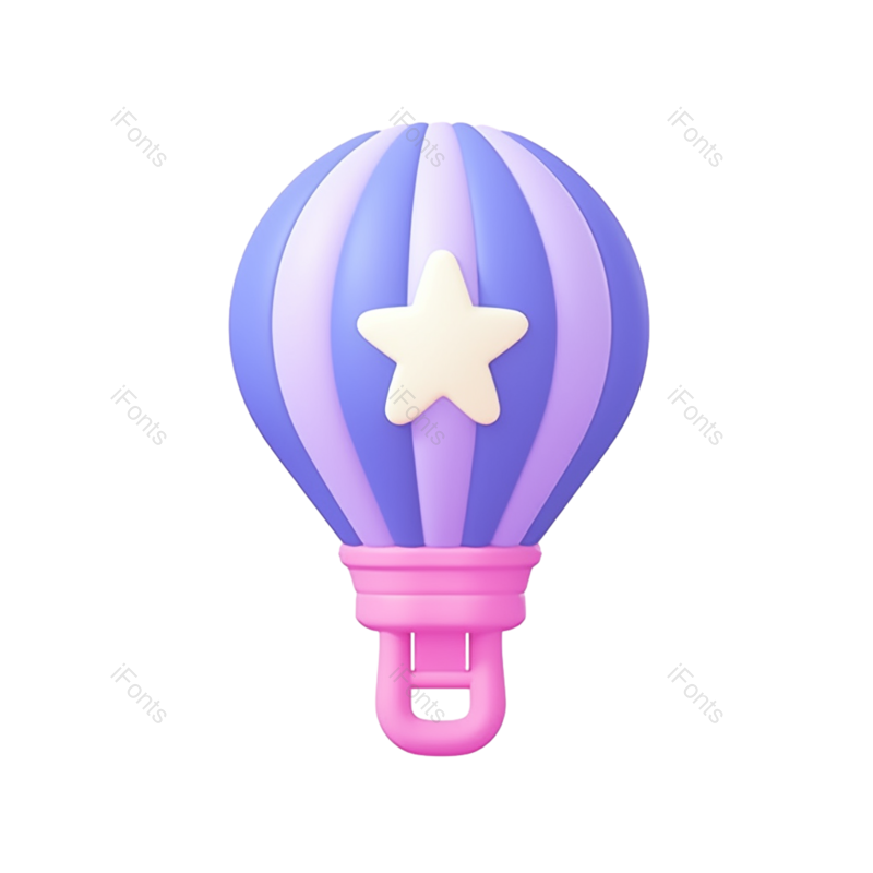 卡通图片,夏天元素,热气球PNG,矢量素材免抠素材